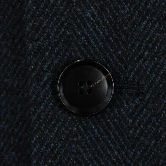 Cardinal of Canada NWT Top Coat Size 44R US Blue & Black Herringbone Wool/Cash